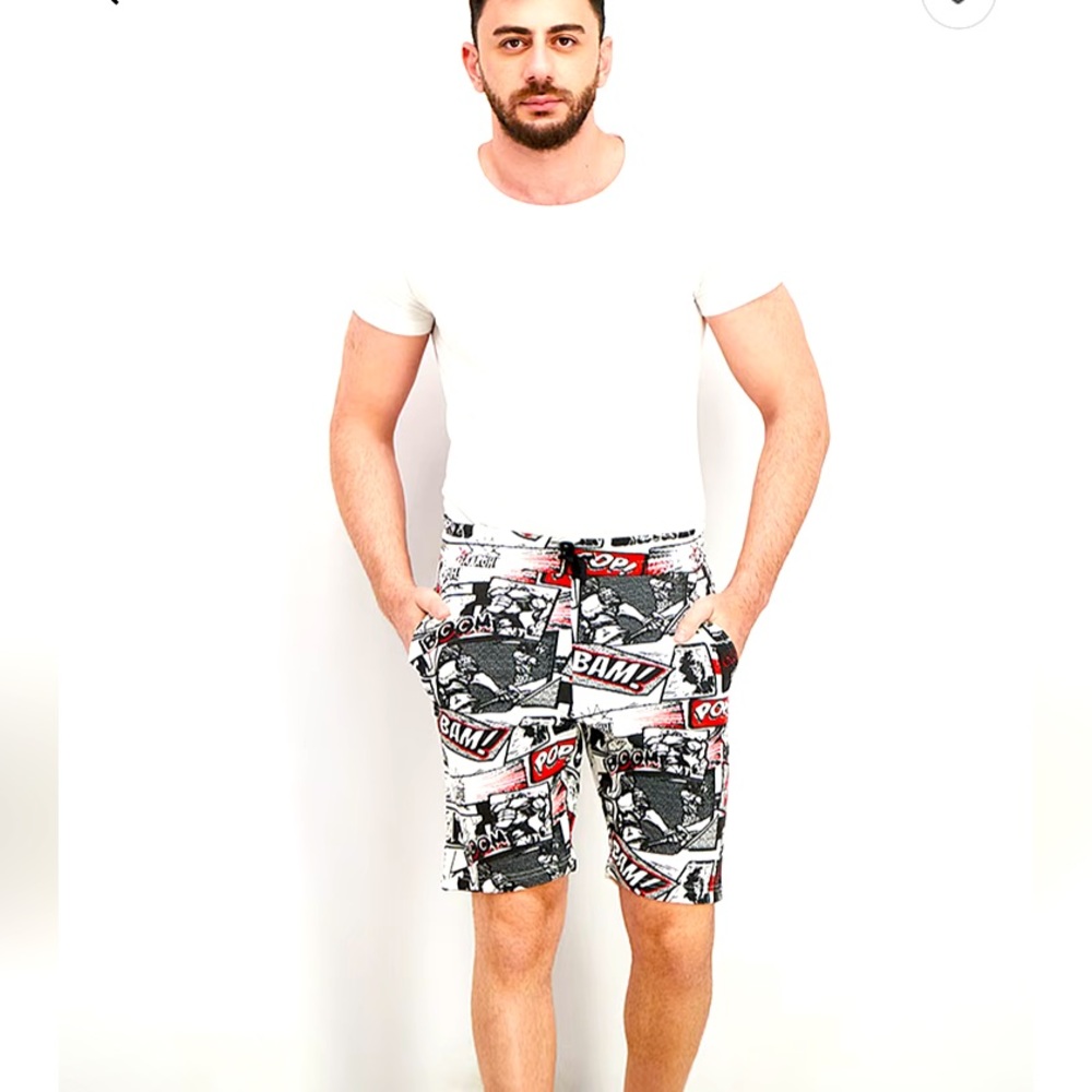 New~Comic Pow Lounge Board Shorts